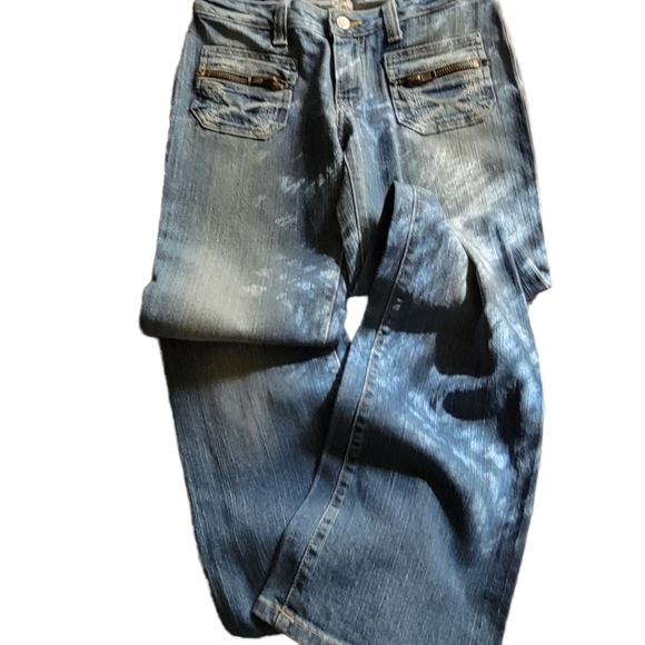 HUDSON | Vintage 2002 Made in USA Mid Waist Flared Jeans w/Zip Pockets Sz.29 - Picture 7 of 16